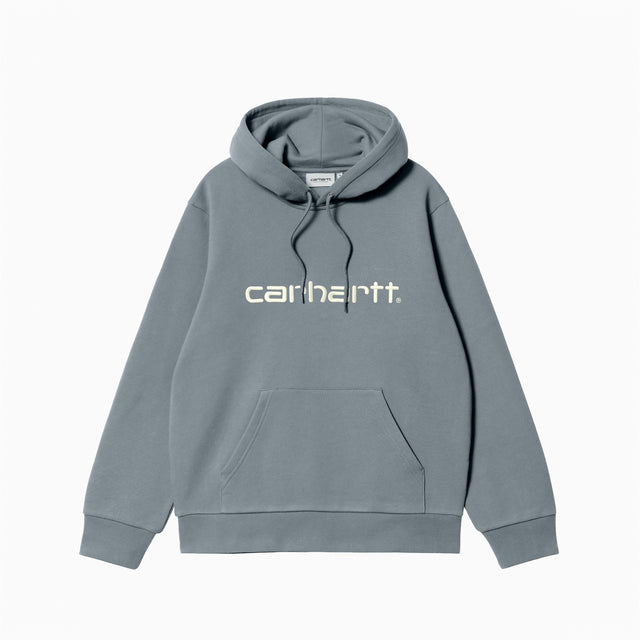 CARHARTT WIP HOODED SWEAT DOVE GREY & WAX - I030547