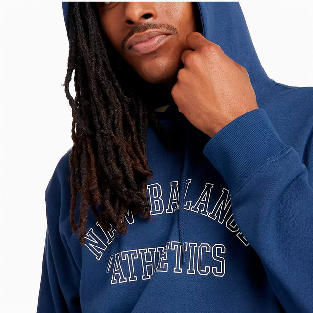 NEW BALANCE GRAPHIC HOODED NAVY - MT43509