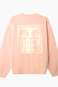 Sudadera Obey para Hombre | Sudadera para hombre sin capucha Eyes Icon. Fabricada en mezcla de algodón y poliéster con puños y bajo acanalados para un ajuste perfecto. 