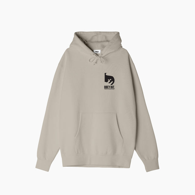 OBEY CLOTHING INT. VISUAL INDUSTRIES HOODED SWEAT SILVER GREY - 112843553