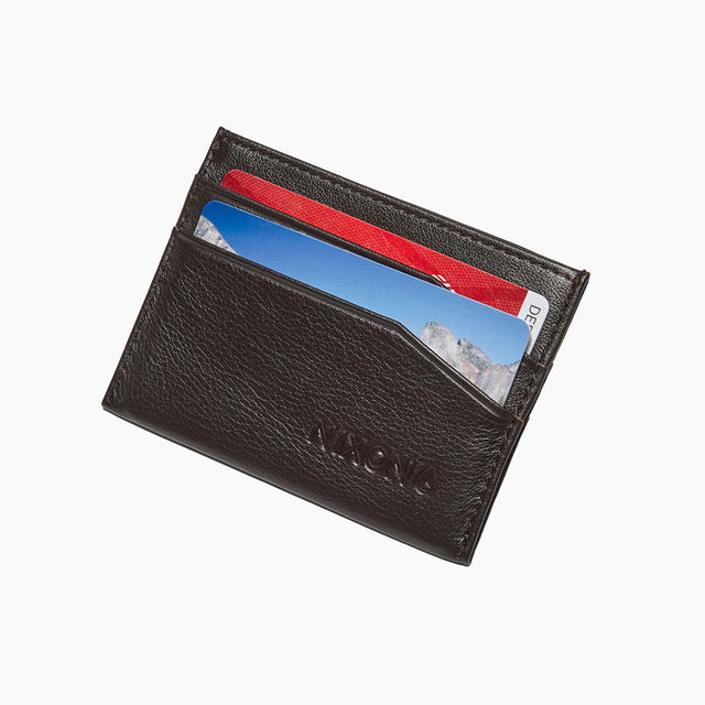 NIXON CARD HOLDER FLACO LEATHER BROWN - C2890