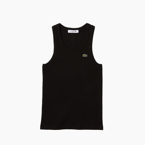 LACOSTE TANK SLIM FIT ORGANIC COTTON BLACK - TF5388