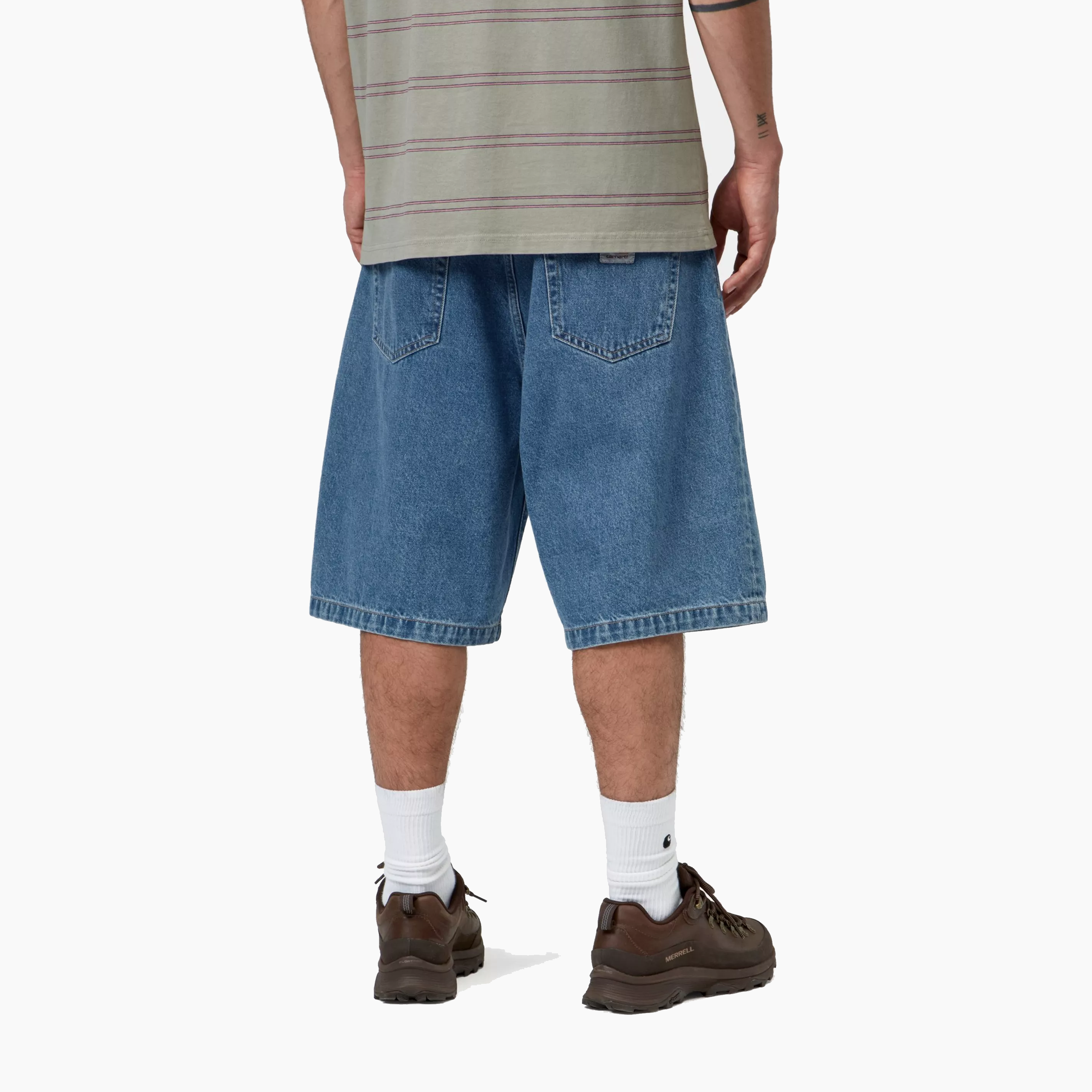 CARHARTT WIP LANDON SHORT BLUE HEAVY STONE WASH I030469.01