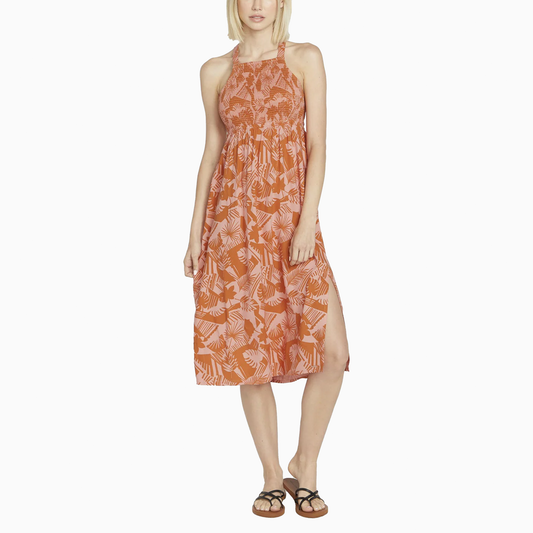 VOLCOM W' OFF TROPIC DRESS BURNT SIENNA - B1322408