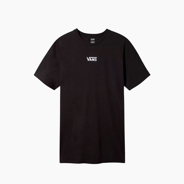 VANS W' CENTER VEE T-SHIRT DRESS BLACK & WHITE - VN0A4RU2BLK1