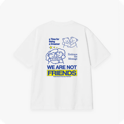 WANF EMBRACE FRIENDS BOXY TEE WHITE