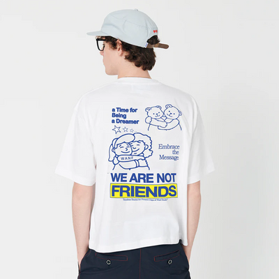 WANF EMBRACE FRIENDS BOXY TEE WHITE