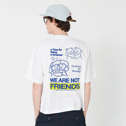 WANF EMBRACE FRIENDS BOXY TEE WHITE