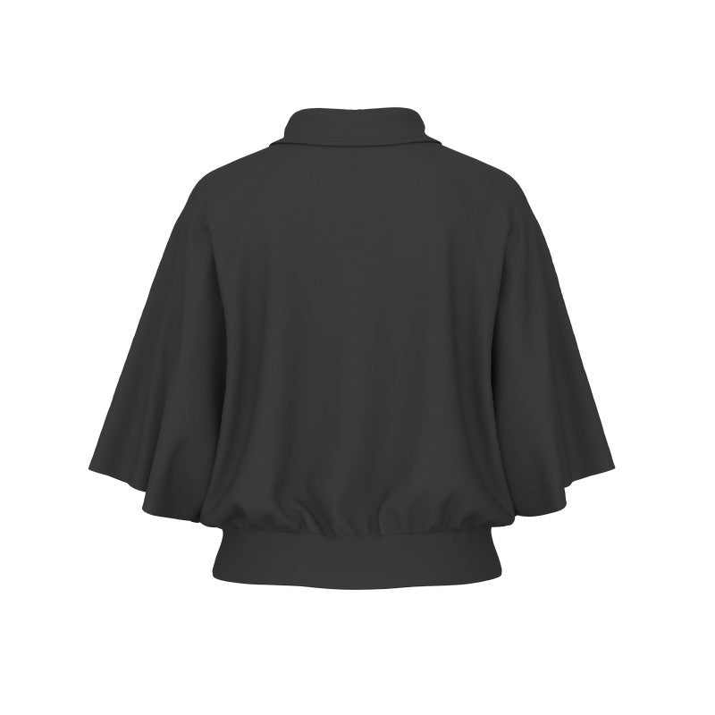 NEW BALANCE COASTAL FLEECE POLO OVER FADDED BLACK WT611044_ABR