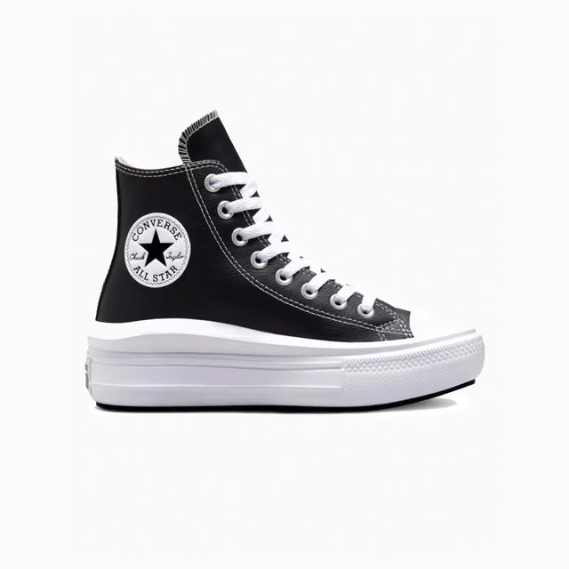 CONVERSE CHUCK TYLOR ALL STAR MOVE PLATFORM FOUNDATIONAL LEATHER - 572278C