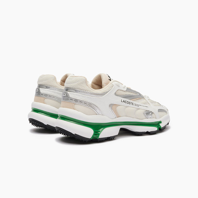 LACOSTE L003 2K24 CUIR BLANC & VERT - 47SFA0013