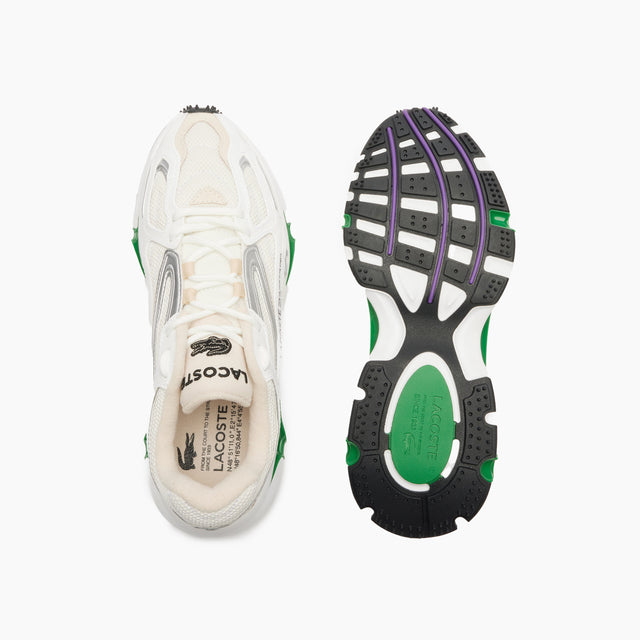 LACOSTE L003 2K24 CUIR BLANC & VERT - 47SFA0013