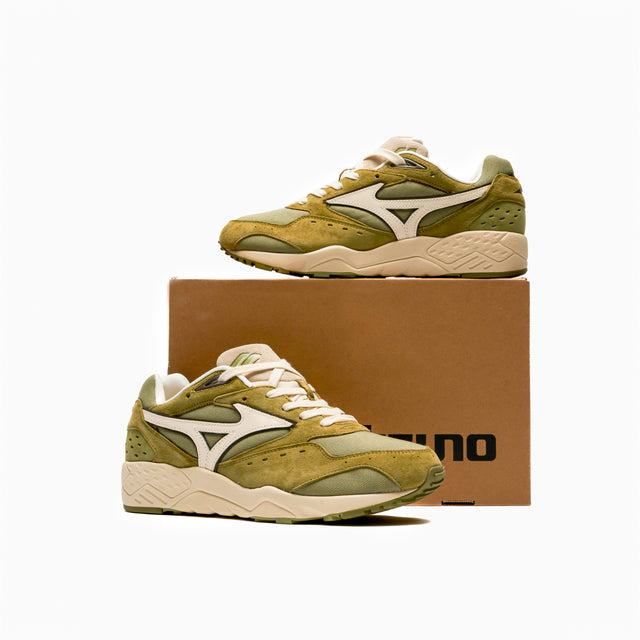 MIZUNO CONTENDER OLIVE DRAB & CLOUD CREAM AND CEDAR - D1GA2382