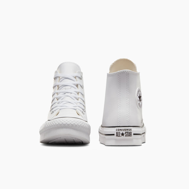 CONVERSE CHUCK TYLOR ALL STAR PLATFORM LEATHER WHITE - A01016C