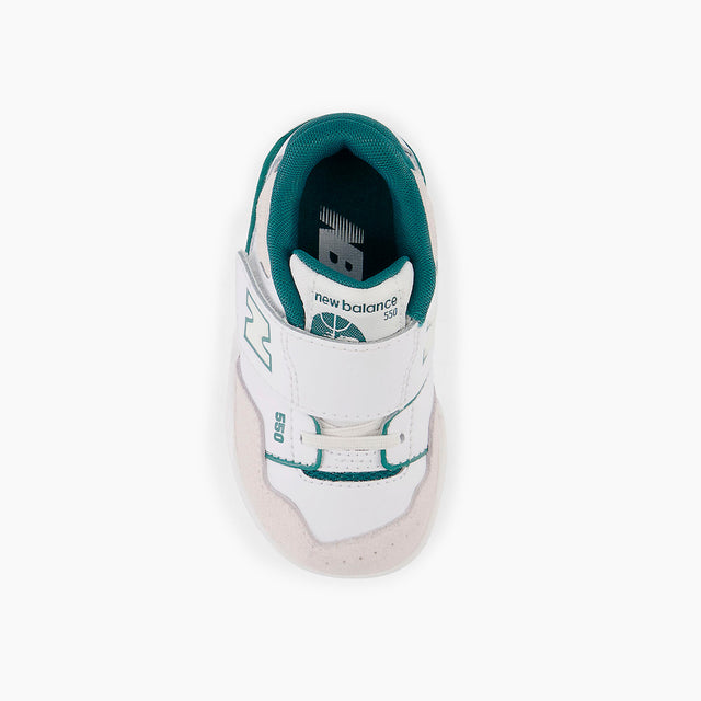 NEW BALANCE 550 WHITE WITH VINTAGE TEAL - IHB550TA