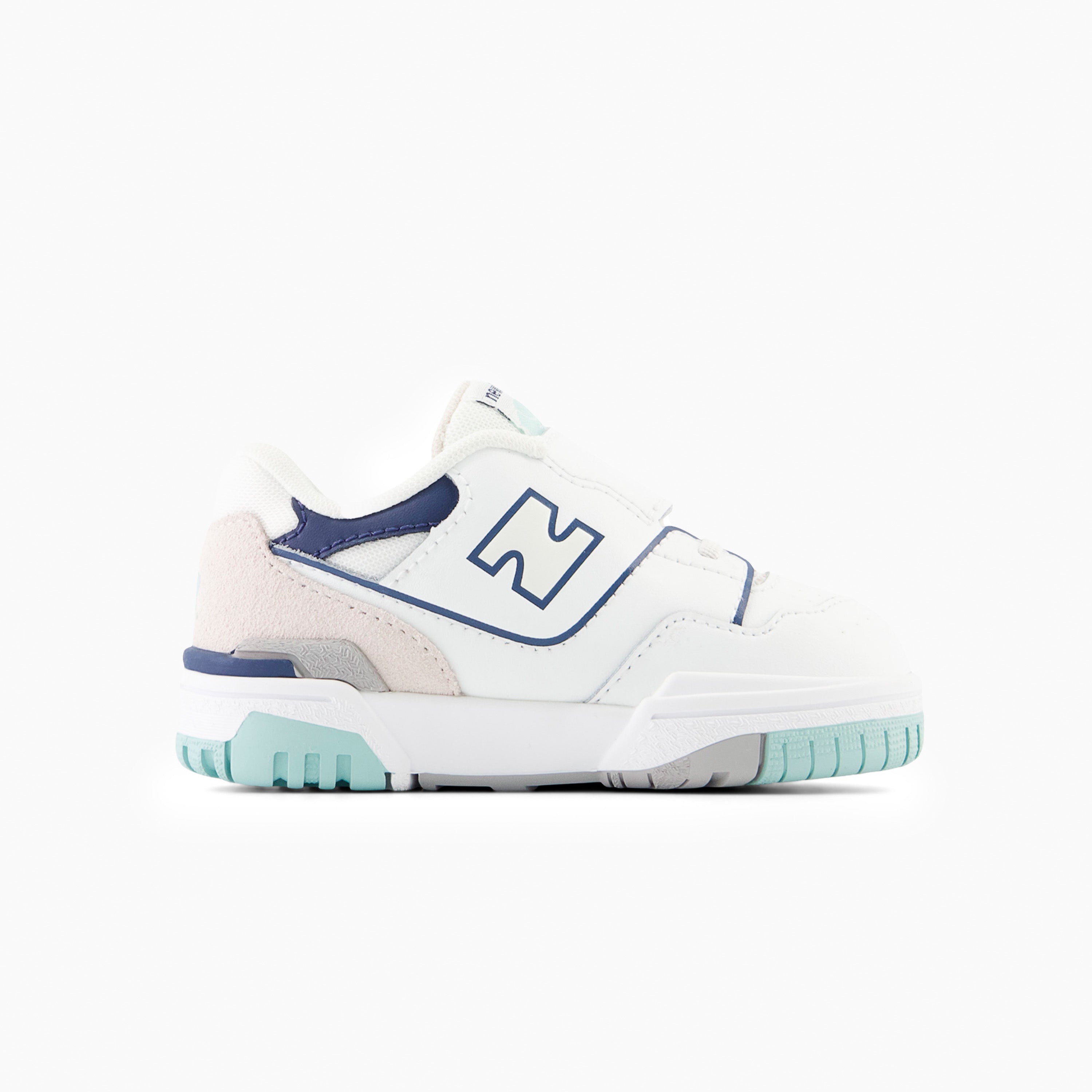 NEW BALANCE 550 BUNGEE LACE WHITE WITH NB NAVY & WINTER FOG - IHB550WA