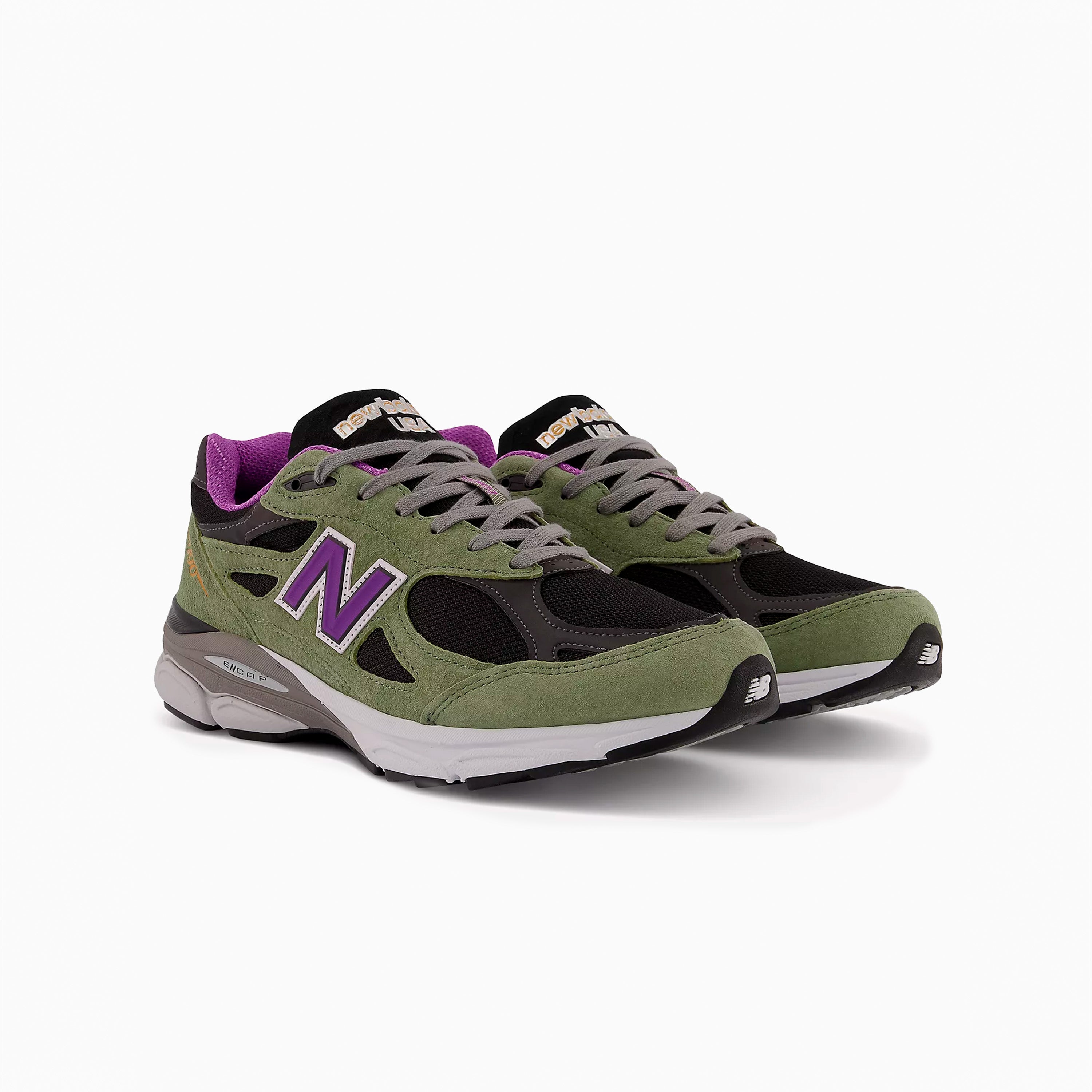 NEW BALANCE 990v3 MADE IN USA OLIVE LEAF & BLACK - M990TC3