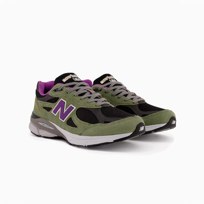 NEW BALANCE 990v3 MADE IN USA OLIVE LEAF & BLACK - M990TC3