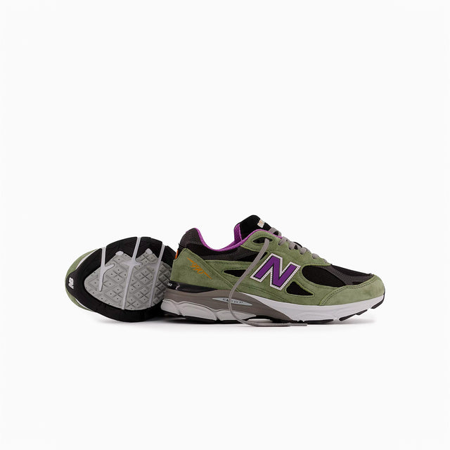 NEW BALANCE 990v3 MADE IN USA OLIVE LEAF & BLACK - M990TC3