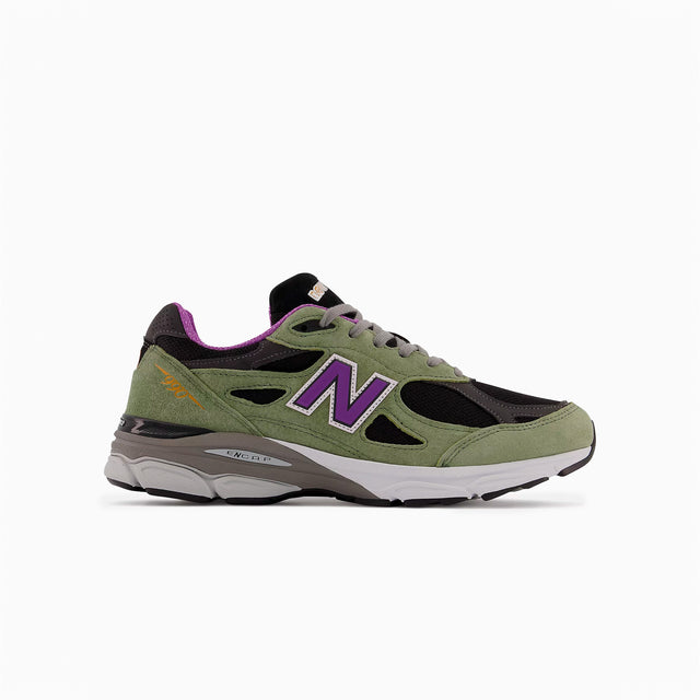 NEW BALANCE 990v3 MADE IN USA OLIVE LEAF & BLACK - M990TC3