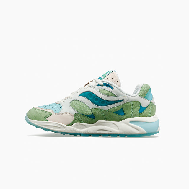 SAUCONY GRID SHADOW 2 GREEN & TAN AND BLUE - S70782
