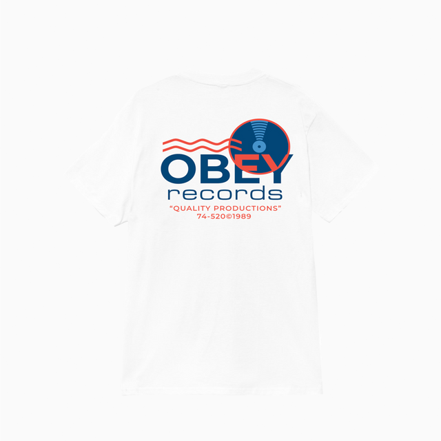 OBEY CLOTHING OBEY RECORDS SOUND WAVES WHITE - 165264050