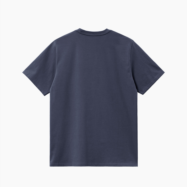 CARHARTT WIP SCRIPT BRODERIE T-SHIRT AIR FORCE BLEU ET BLANC - I030435";;"