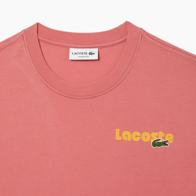 LACOSTE WASHED EFFECT OMBRÉ PRINT T-SHIRT WHITE - TH7544