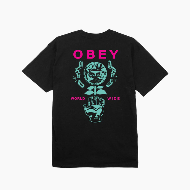 OBEY CLOTHING HELPING HAND CLASSIC T-SHIRT BLACK - 165263942