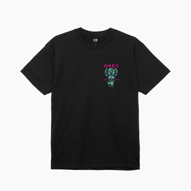 OBEY CLOTHING HELPING HAND CLASSIC T-SHIRT BLACK - 165263942