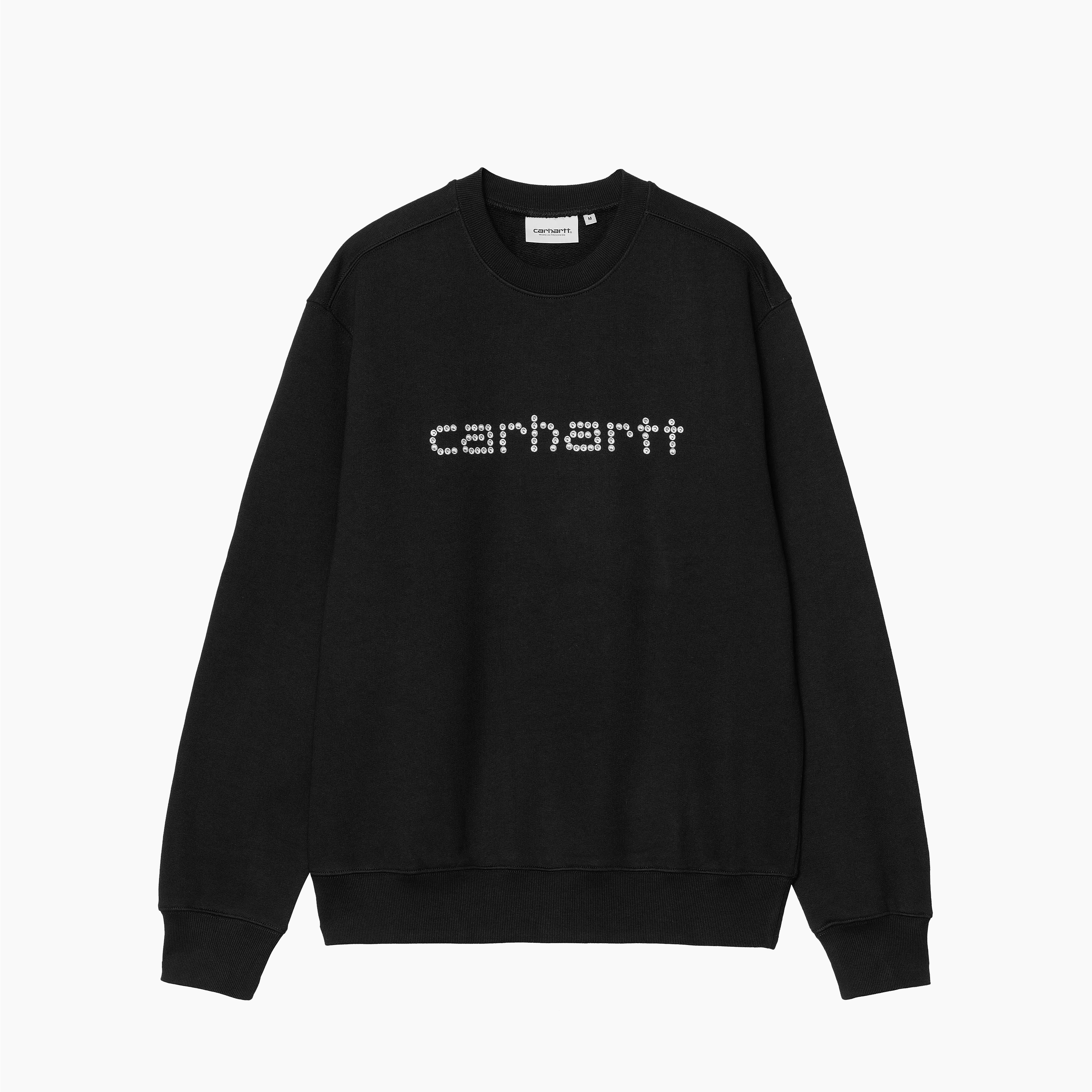 CARHARTT WIP RIVET SCRIPT SWEAT BLACK I034415-89