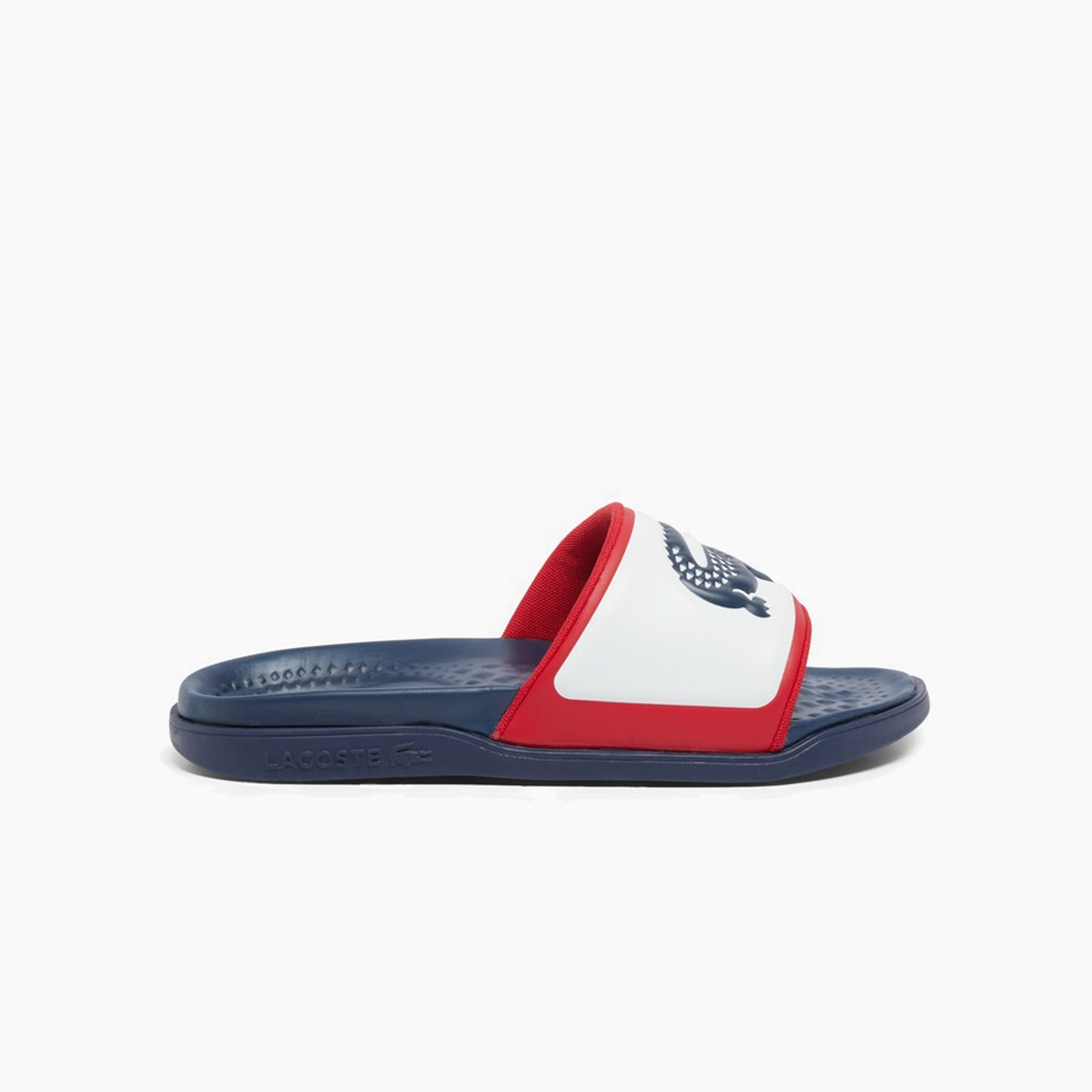 LACOSTE MEN'S SERVE SLIDE DUAL NAVY & WHITE 49CMA0034-092