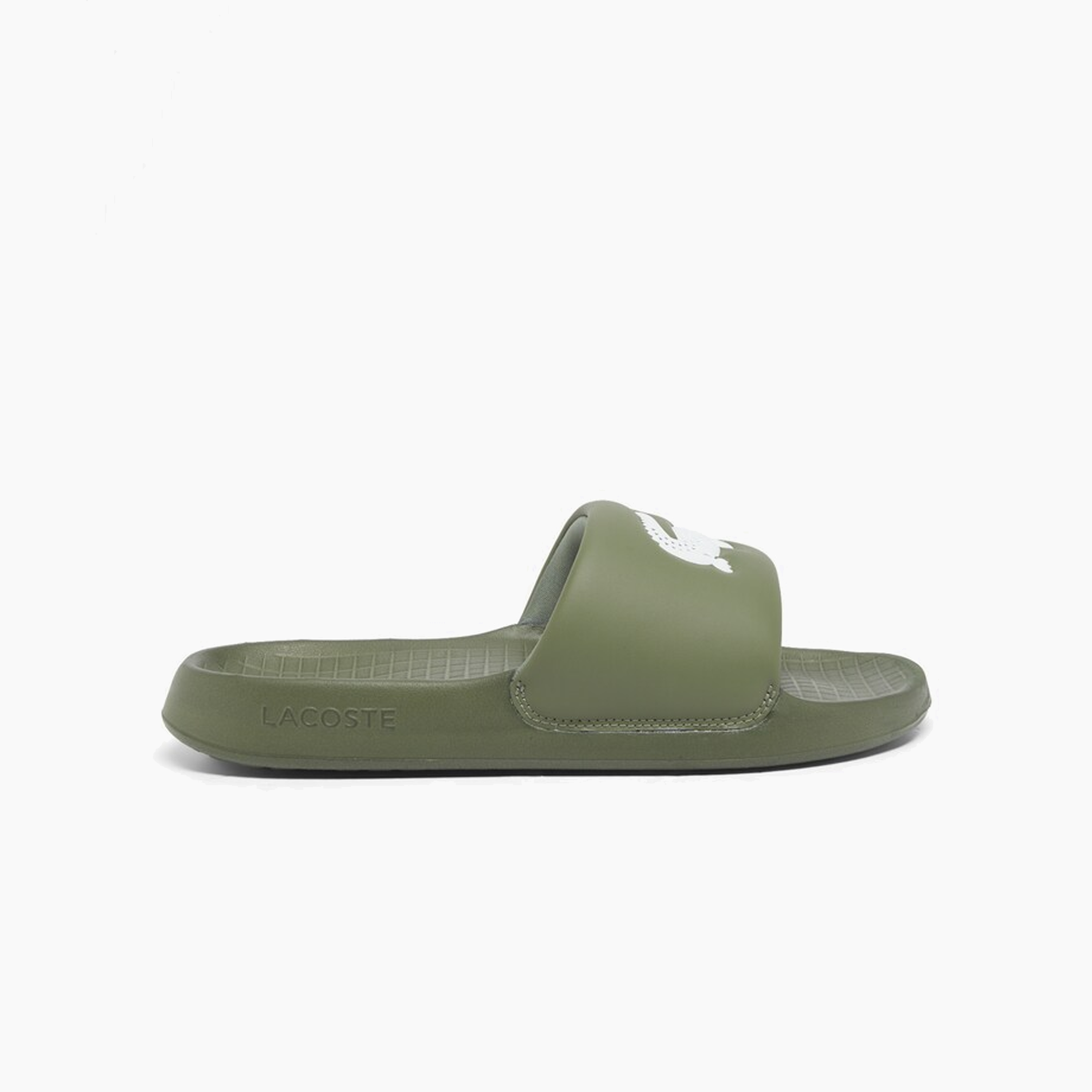 LACOSTE SERVE SLIDE 1.0 KHAKI & WHITE 49CMA0021-255