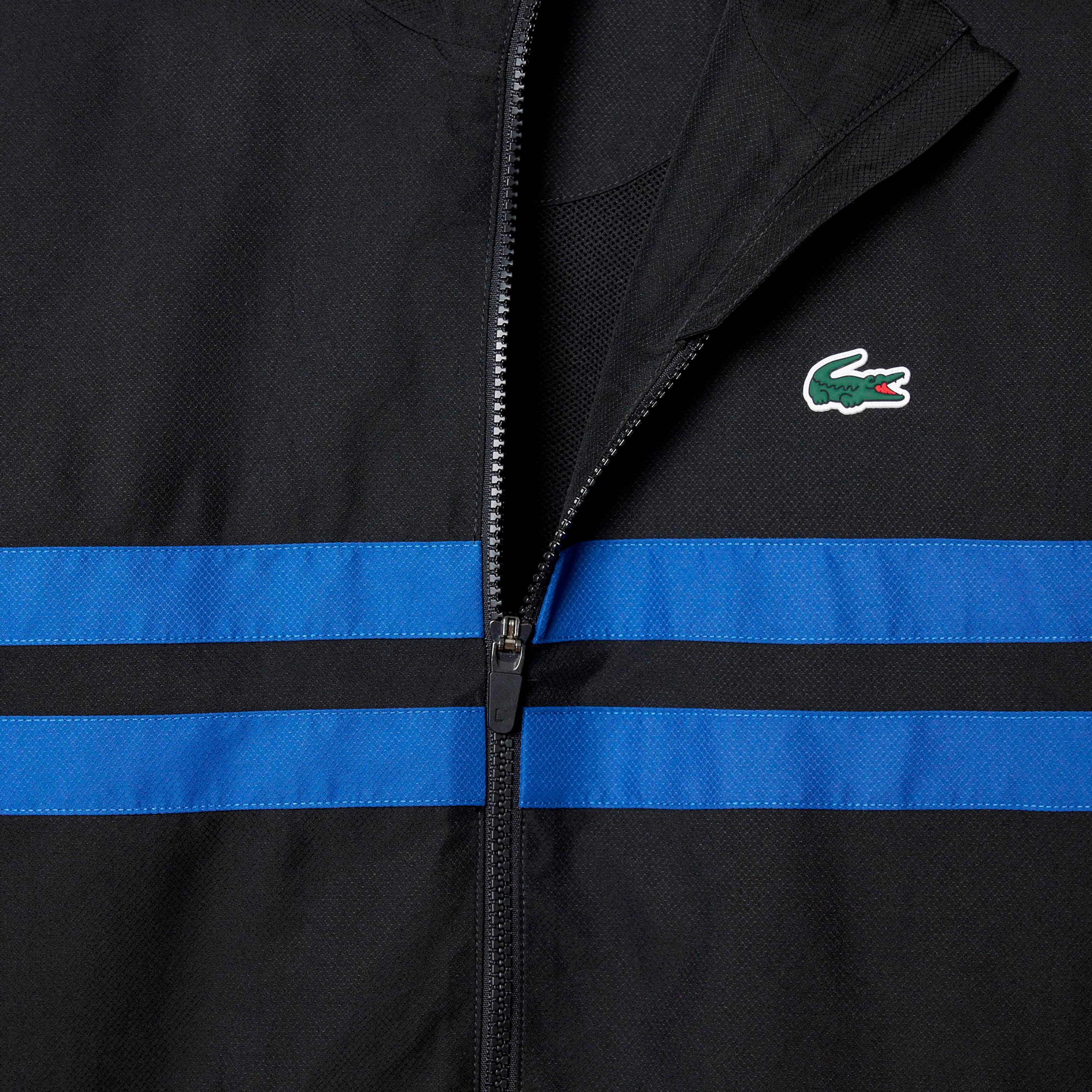 LACOSTE TENNIS PRINTED TRACKSUIT BLACK BLUE & WHITE WH4766-7LI