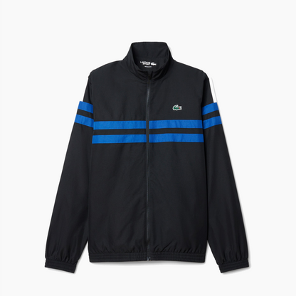LACOSTE TENNIS PRINTED TRACKSUIT BLACK BLUE & WHITE WH4766-7LI