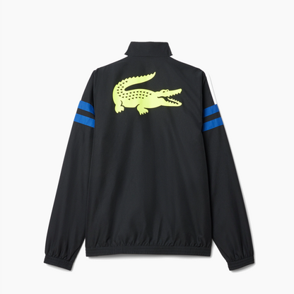 LACOSTE TENNIS PRINTED TRACKSUIT BLACK BLUE & WHITE WH4766-7LI