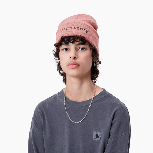 CARHARTT WIP SCRIPT BEANIE DUSTY ROSE - I030884-2DG