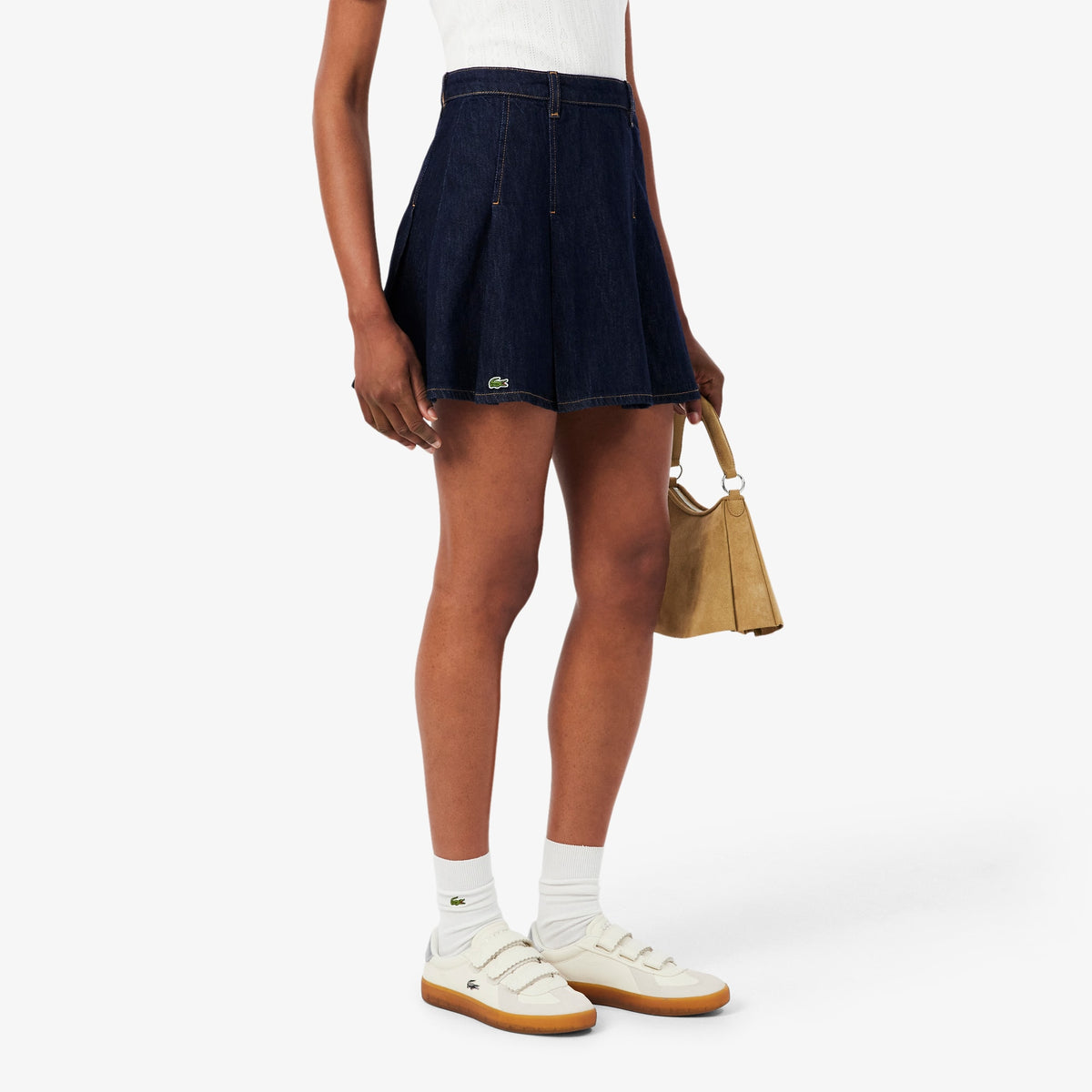 LACOSTE FALDA VAQUERA CORTA PLISADA RINSE BLUE JF8311