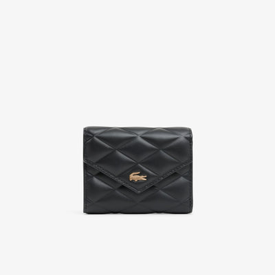 LACOSTE CARTERA COMPACTA DE PIEL CROCODELLE NOIR NF5119EE