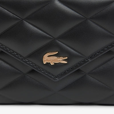 LACOSTE CARTERA COMPACTA DE PIEL CROCODELLE NOIR NF5119EE