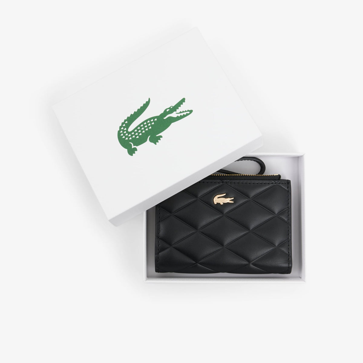 LACOSTE BILLETERA DE PIEL CROCODELLE NOIR NF5121EE