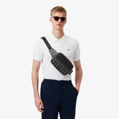 LACOSTE RIÑONERA THE BLEND MONOGRAM NOIR GRIS NH4004LX