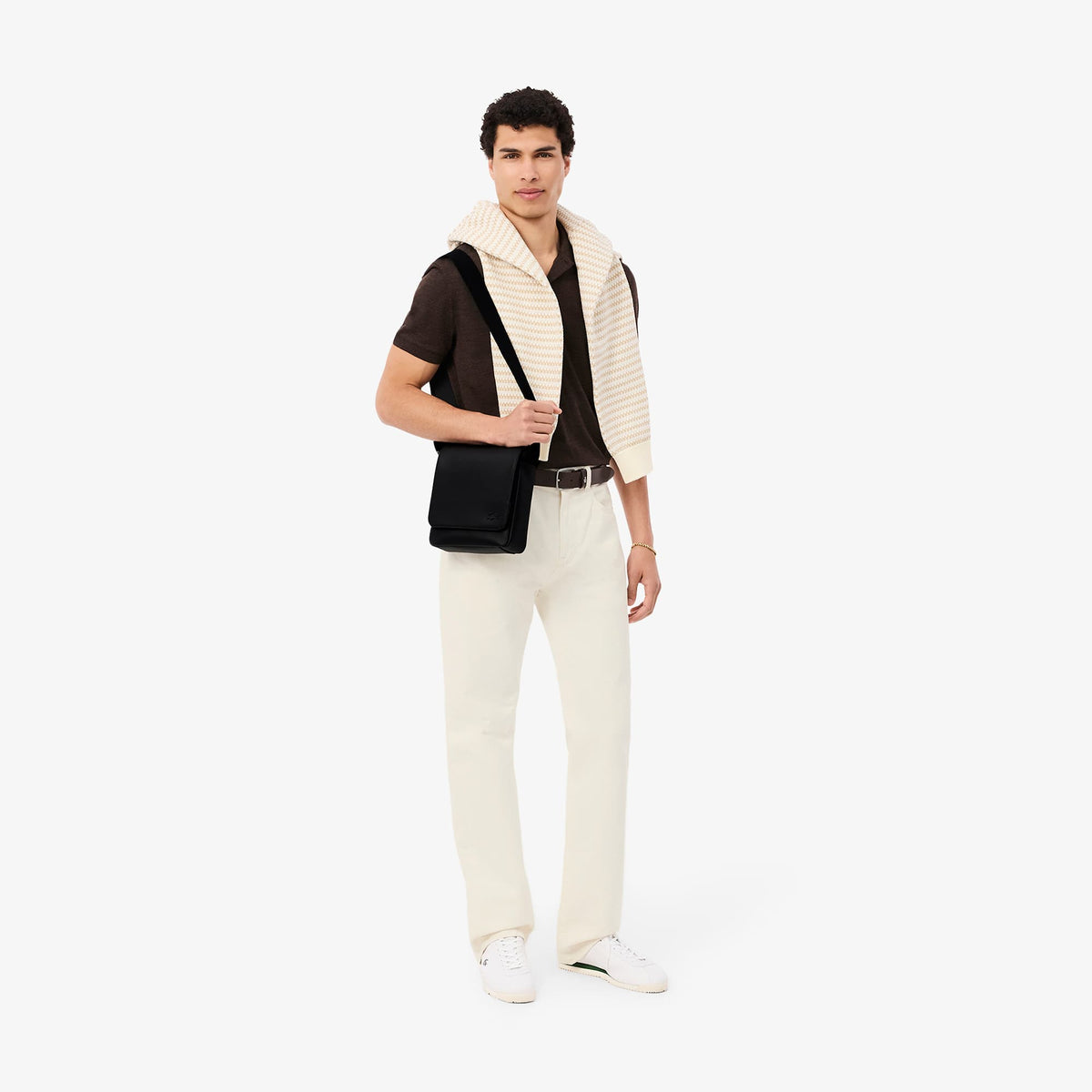 LACOSTE BANDOLERA CLÁSICA CON SOLAPA NOIR NH4423HC