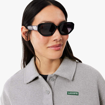 LACOSTE SUDADERA OVERSIZE CON CUELLO POLO DE CANALÉ ARGENT CHINE SF8368