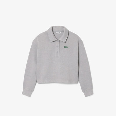 LACOSTE SUDADERA OVERSIZE CON CUELLO POLO DE CANALÉ ARGENT CHINE SF8368
