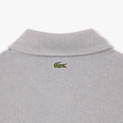 LACOSTE SUDADERA OVERSIZE CON CUELLO POLO DE CANALÉ ARGENT CHINE SF8368