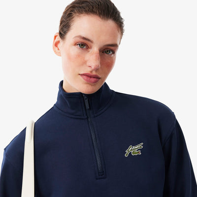 LACOSTE SUDADERA DE CUELLO ALTO CON CREMALLERA Y FELPA CON INSIGNIA MARINE SF8504