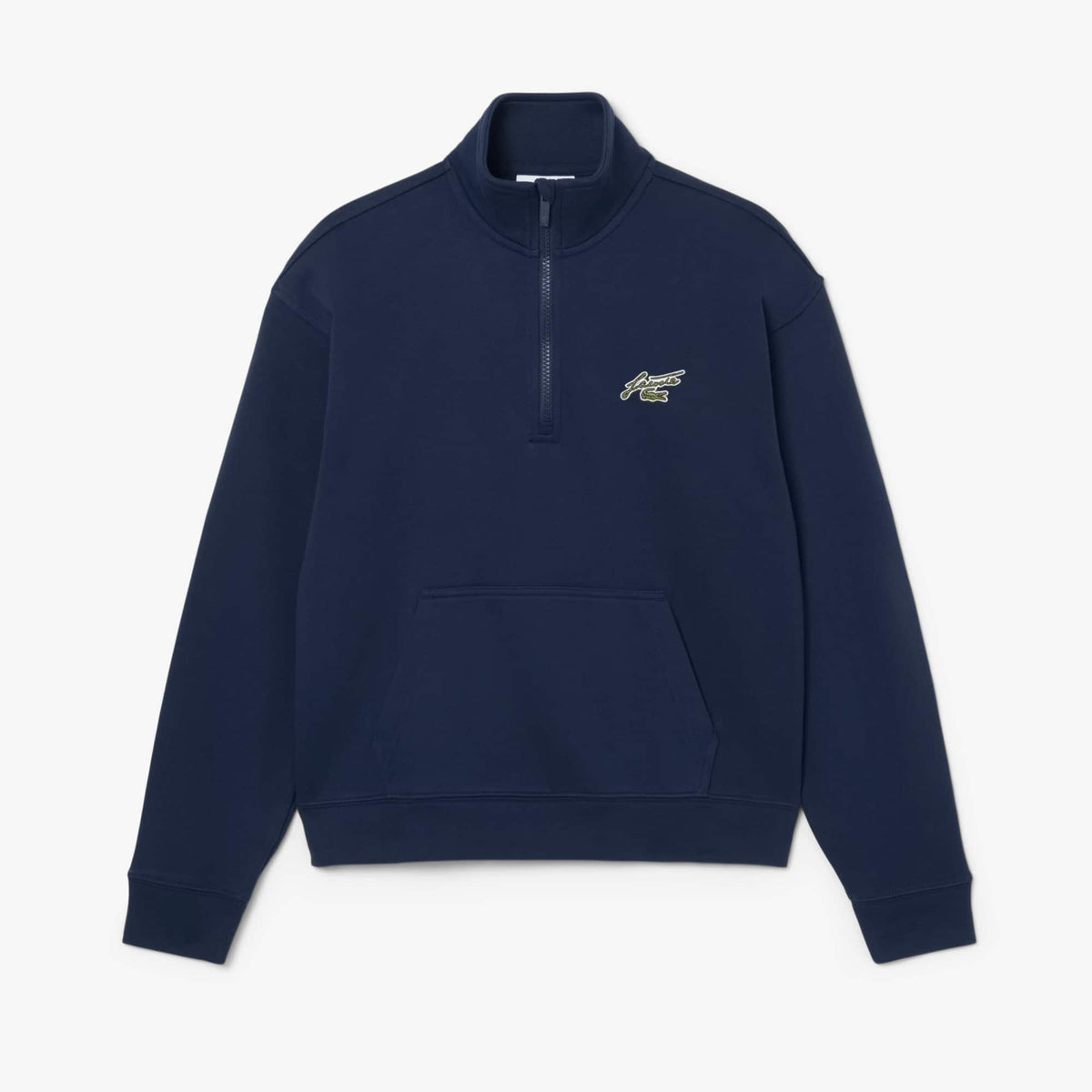 LACOSTE SUDADERA DE CUELLO ALTO CON CREMALLERA Y FELPA CON INSIGNIA MARINE SF8504