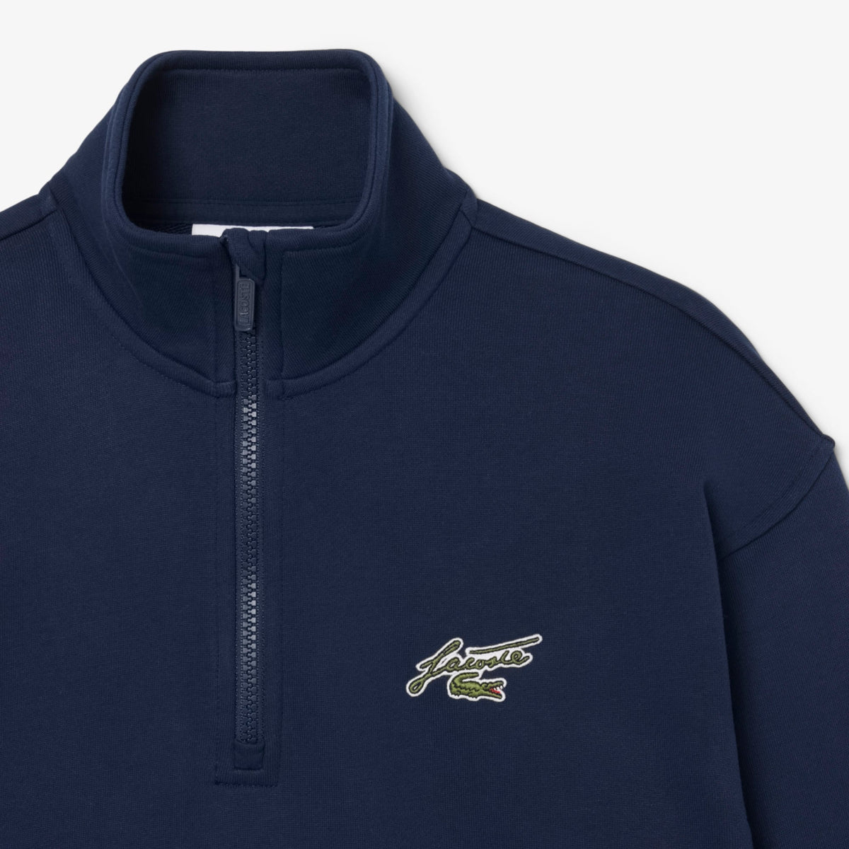 LACOSTE SUDADERA DE CUELLO ALTO CON CREMALLERA Y FELPA CON INSIGNIA MARINE SF8504
