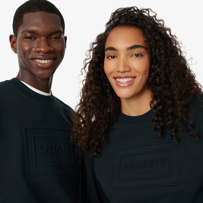 LACOSTE SUDADERA DE FELPA CON ESTAMPADOS EN RELIEVE VARECH FONCE SH0795